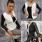 PU Leather Patchwork Short Jacket