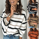 Striped Long Sleeved Loose Sweater