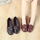 Soft Sole Low Heel Women's Leather Shoes