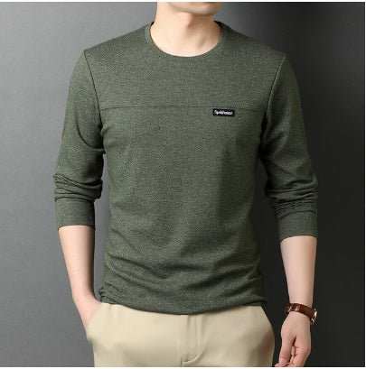 Long Sleeve Slim Fit Solid Color Tops