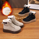 Lace-up Winter Warm Fleece Flat Snow Boots