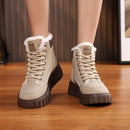 Lace-up Winter Warm Fleece Flat Snow Boots