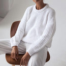 Pullover Jumper Tops Round Neck