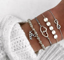 Boho Geometric Chain Bracelets Set