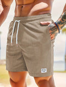 Lace-up Drawstring Shorts Summer Corduroy Sports Short Pants Mens Clothing - Jessie's D Man