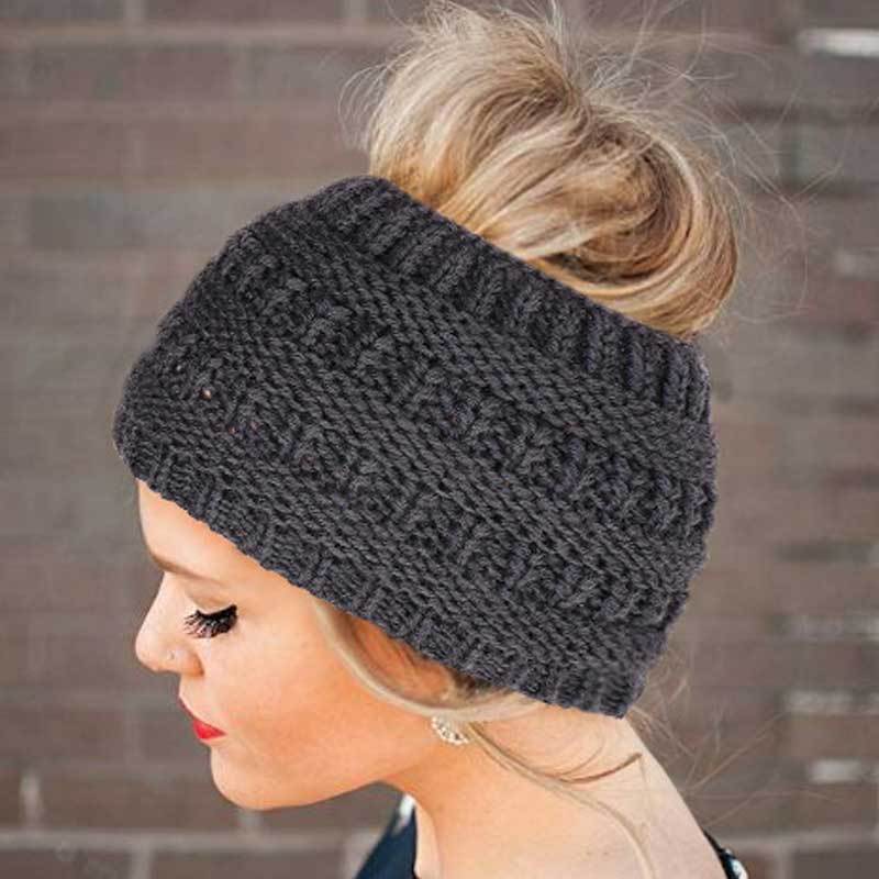 Headwrap Ponytail Beanies Hat