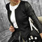 PU Leather Patchwork Short Jacket