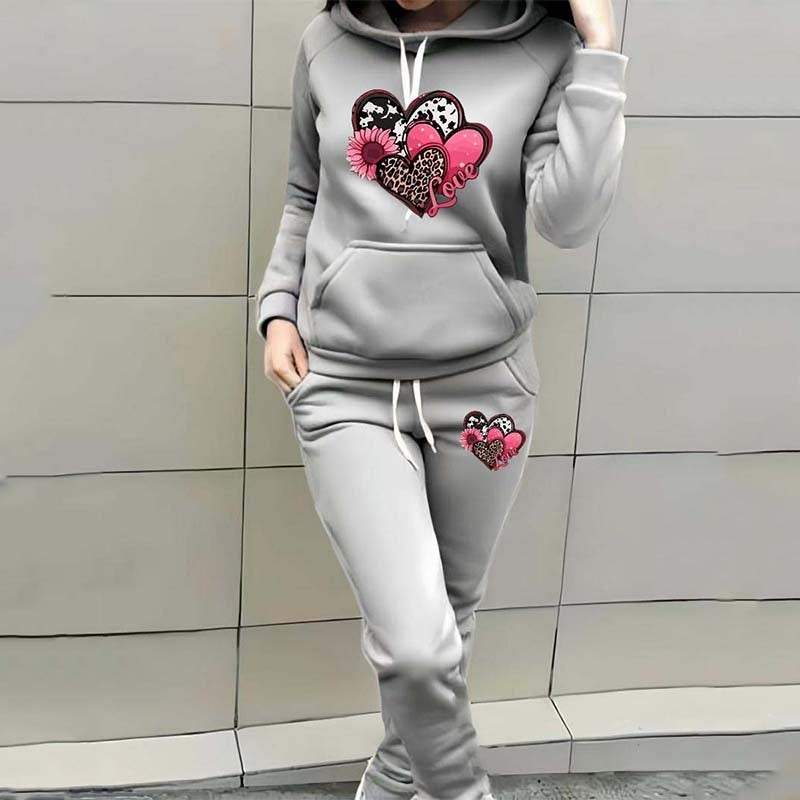 Women's Casual Sports Suit Hooded Sweater