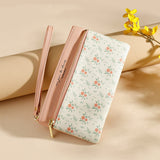 Floral Leather Long Purse