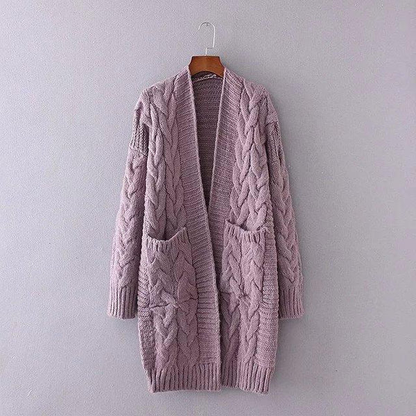 Women's Knit Long Cardigan Sweater