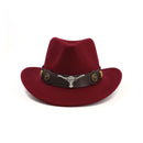 Western Cowboy Hat With Bull Décor