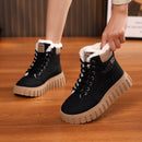 Lace-up Winter Warm Fleece Flat Snow Boots