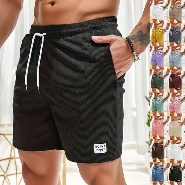 Lace-up Drawstring Shorts Summer Corduroy Sports Short Pants Mens Clothing - Jessie's D Man