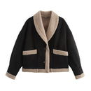 Lapel Woolen Loose Coat