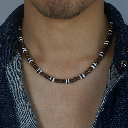 Men Tribe Ethnic Coconut Shell Necklace Men - Jessie's D Man