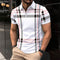 Men's Printed Plaid Striped Polo Shirt - Jessie's D Man