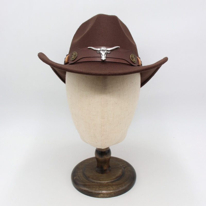 Western Cowboy Hat With Bull Décor