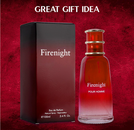 NovoGlow Firenight Pour Homme- Eau De Parfum Spray Perfume, Fragrance For Men- Daywear, Casual Daily Cologne 3.4 Oz Bottle- Ideal EDT Beauty Gift for Birthday, Anniversary - Jessie's D Man