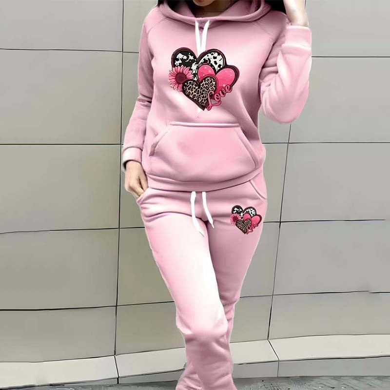 Women's Casual Sports Suit Hooded Sweater