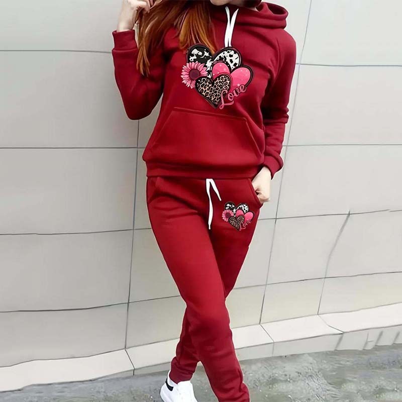 Women's Casual Sports Suit Hooded Sweater