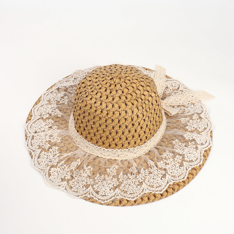 Wide Brim Straw Beach Hat