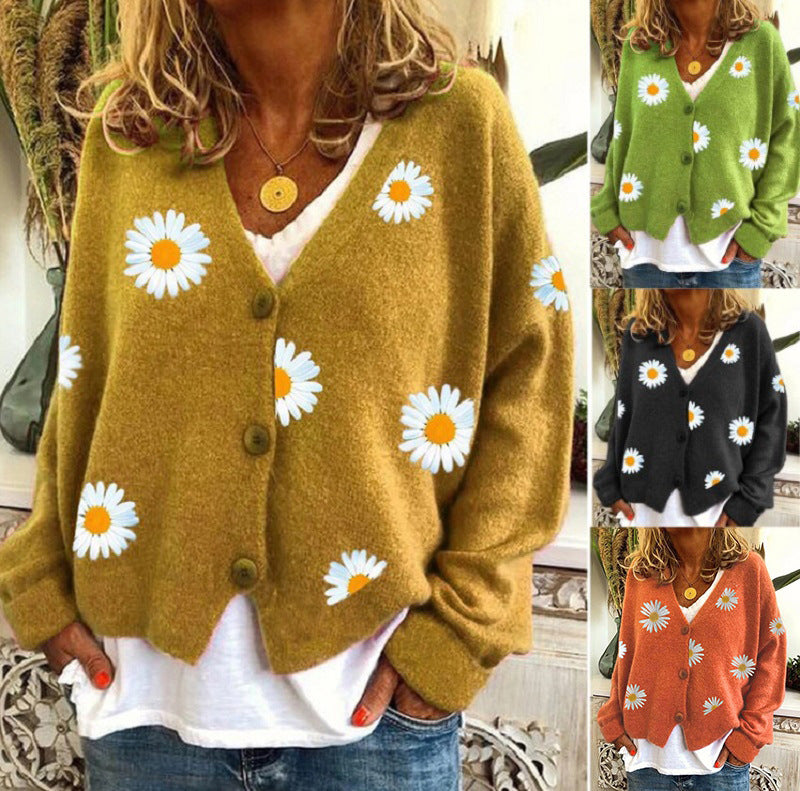 Embroidered Cardigans Sweater