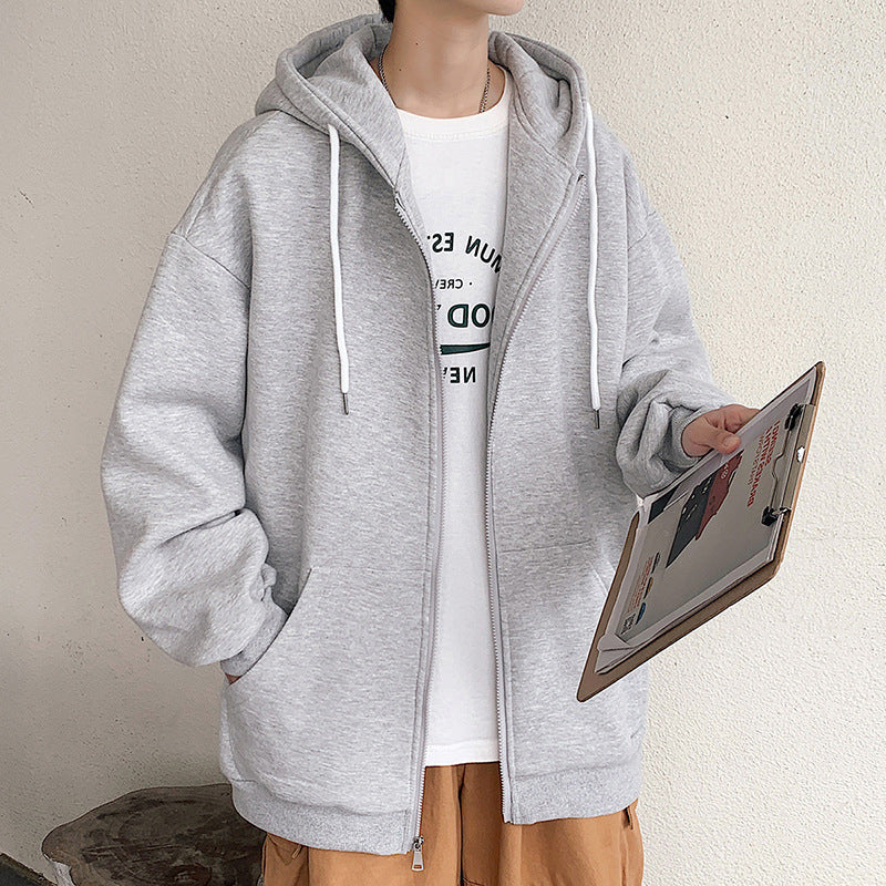 Men's Casual Zipper Hoodie Jacket Coat