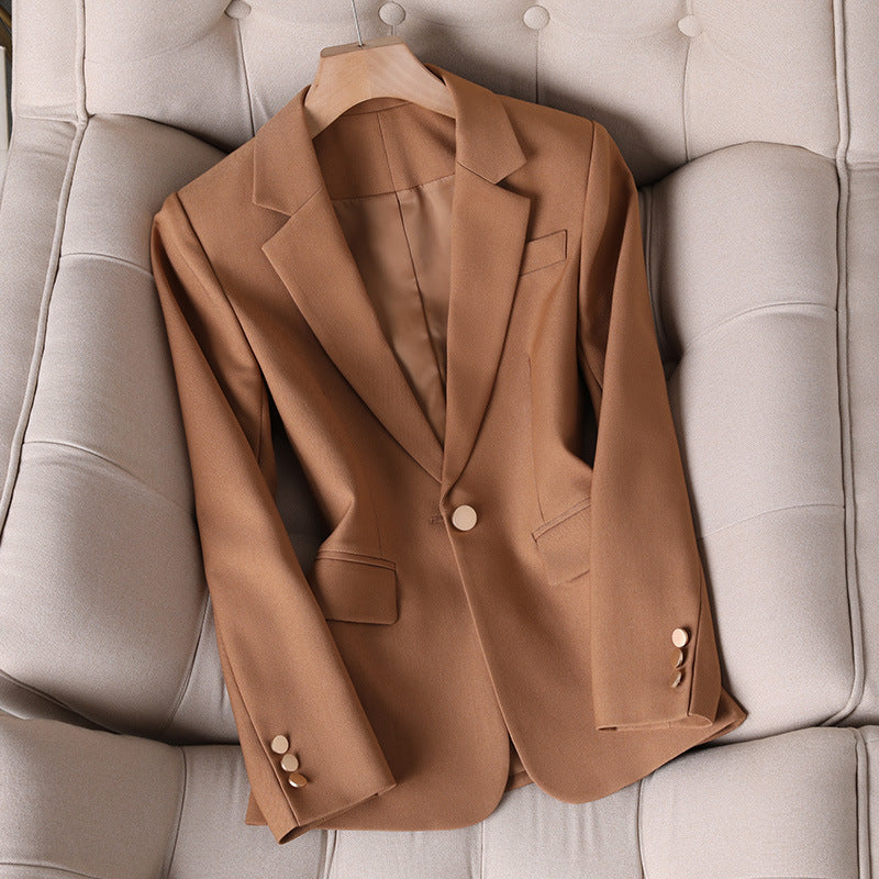 Long Sleeve Single Button Blazer Coat