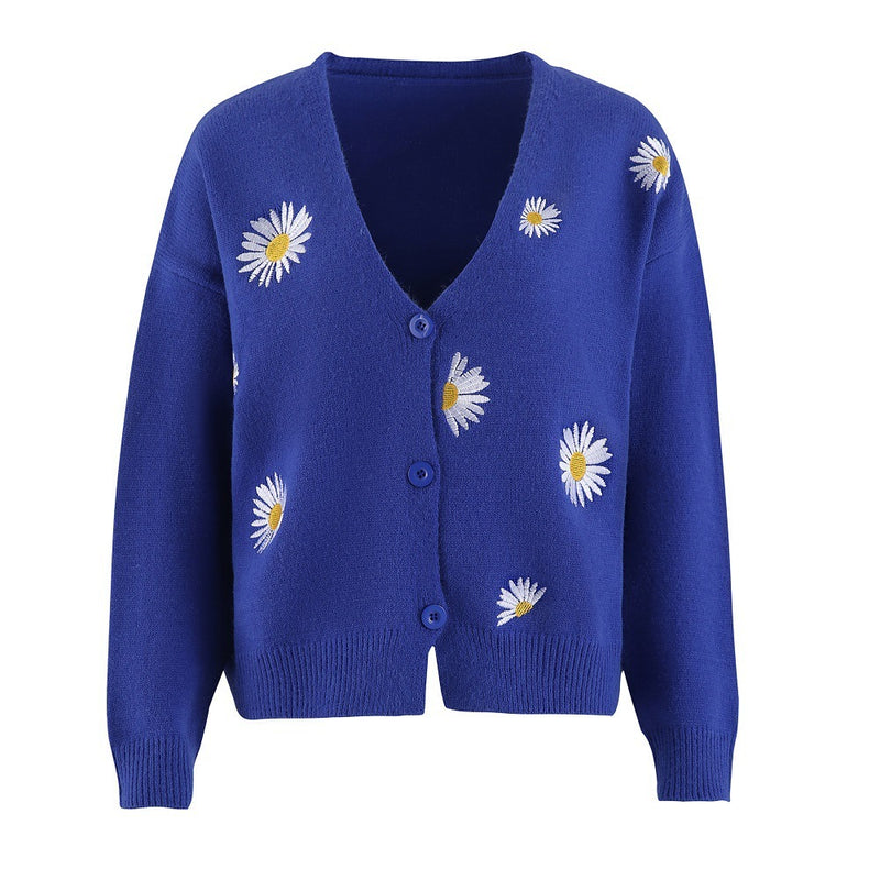 Embroidered Cardigans Sweater