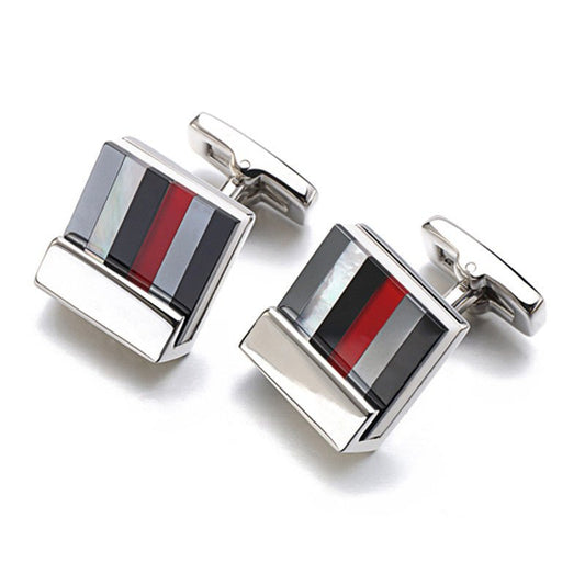 Stained Glass Square Cufflinks Business Shirt French Cufflinks - Jessie's D Man