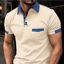 Men's Color Matching Pocket Polo Shirt Sports - Jessie's D Man