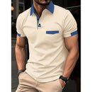 Men's Color Matching Pocket Polo Shirt Sports - Jessie's D Man