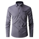 Faux Pocket Decorative Men's Long-sleeved Shirt - Jessie's D Man