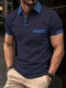 Men's Color Matching Pocket Polo Shirt Sports - Jessie's D Man