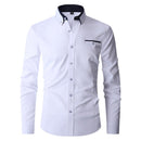 Faux Pocket Decorative Men's Long-sleeved Shirt - Jessie's D Man