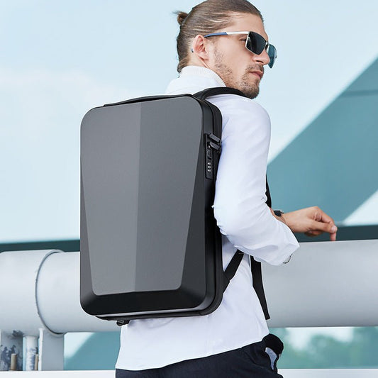 New Male Plastic Hard Shell Waterproof Computer Backpack - Jessie's D Man